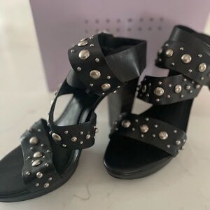 Studded Black Women's Sandals